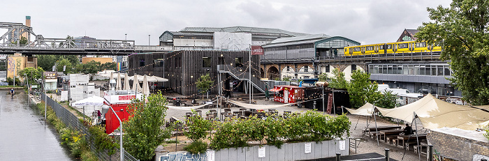 V.l.: Viadukt der Linie U1, U-Bahnhof Gleisdreieck, Viadukt der Linie U2 Berlin
