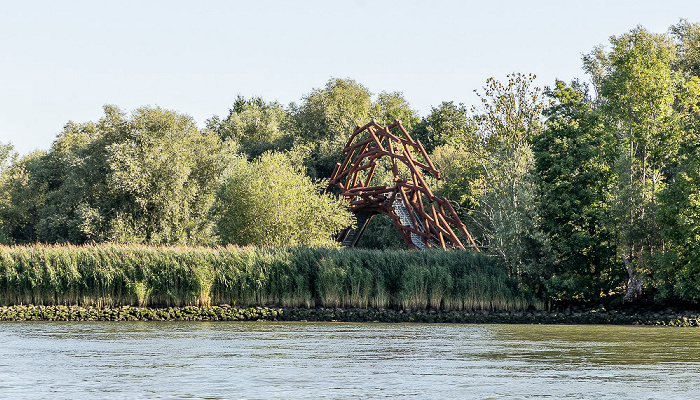 Nieuwe Maas, De Zaag mit dem Uitkijktoren De Beverbrug Krimpenerwaard