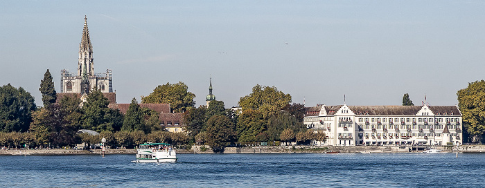 Bodensee, Münster Unserer Lieben Frau, Dominikanerinsel mit dem Steigenberger Inselhotel Konstanz Konstanz