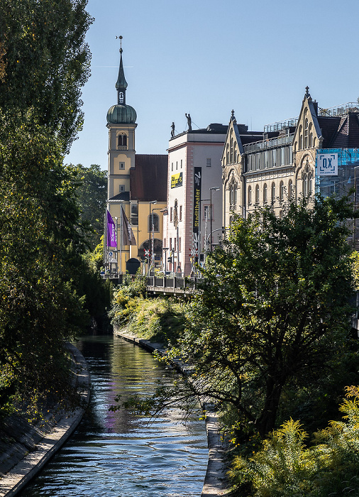 Inselkanal, Konzilstraße, Alt-katholische Christuskirche, Theater Konstanz (Mitte) Konstanz