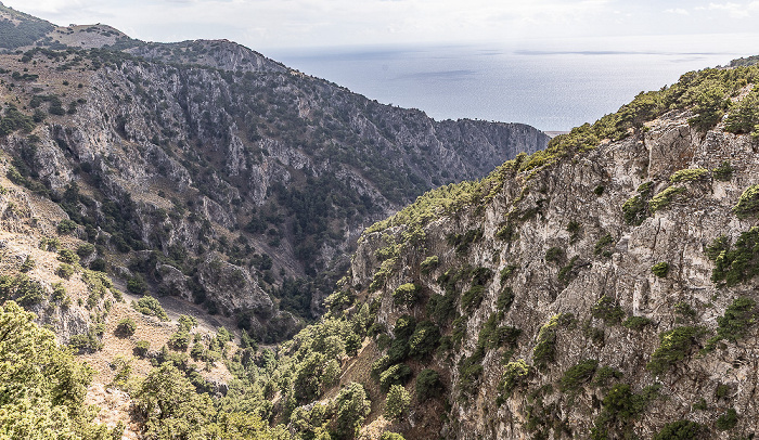 Blick vom Café Panorama: Imbros-Schlucht (Φαράγγι Ίμπρου) Provinz Sfakia