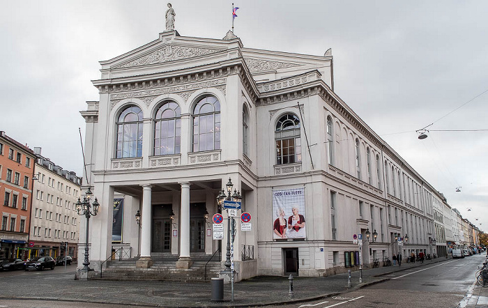 Gärtnerplatz (v.l.): Reichenbachstraße, Staatstheater am Gärtnerplatz, Klenzestraße München