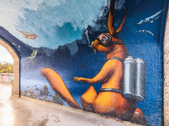 Stauwehr Oberföhring: Street Art München