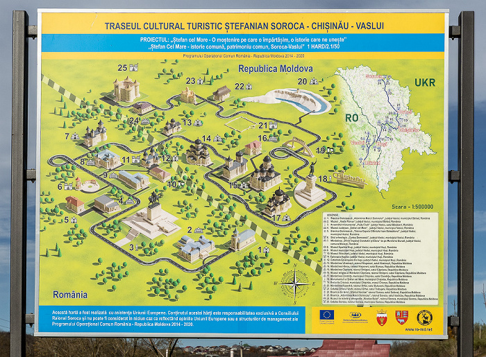 Touristische Karte der Republik Moldau Bursuc