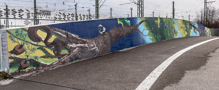 Geh-/Radwegbrücke Offenbachstraße Nord: Street Art München