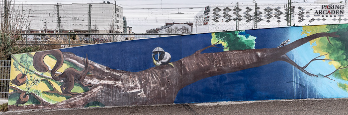 Geh-/Radwegbrücke Offenbachstraße Nord: Street Art München