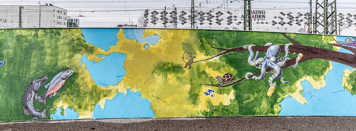 Geh-/Radwegbrücke Offenbachstraße Nord: Street Art München