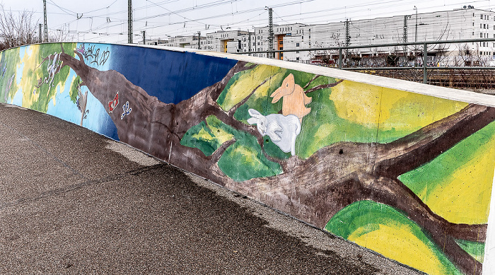 Geh-/Radwegbrücke Offenbachstraße Nord: Street Art München