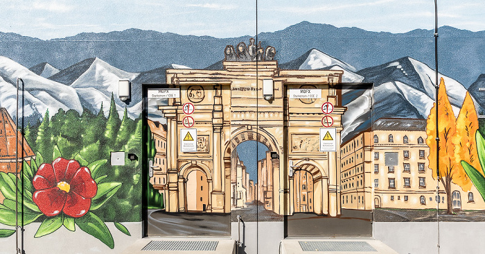 Friedenstraße: Elektronisches Stellwerk München Ost Pbf (MOP) - Street Art München