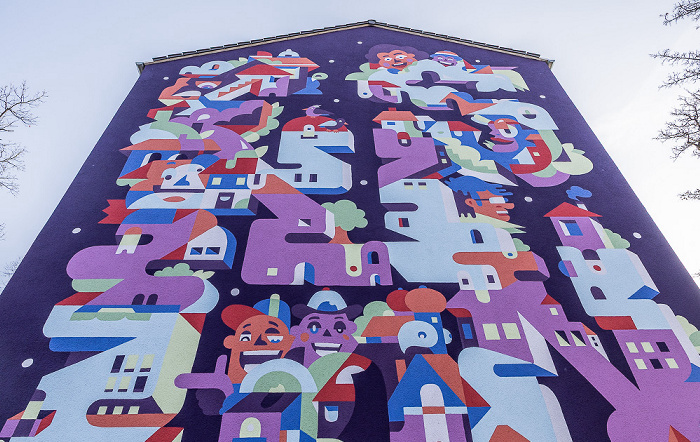 Innsbrucker Ring (links) / Ayinger Straße (unten) / Möschenfelder Straße (rechts): Street Art München