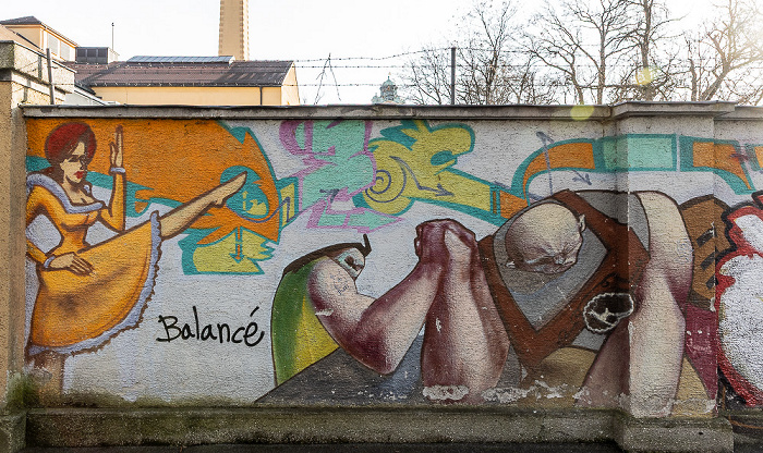 Zellstraße: Biergarten an der Muffathalle - Street Art München