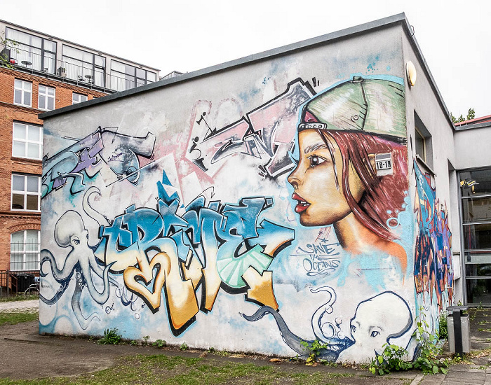 Tempelhofer Ufer: Jugendkunstschule FRI-X BERG - Street Art Berlin