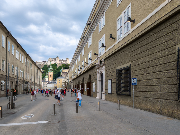 Altstadt (v.l.): Universität Salzburg, Hofstallgasse, Großes Festspielhaus Festung Hohensalzburg