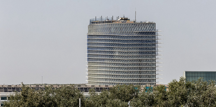 Saragossa Blick aus dem Hotel Zentral AVE: Torre del Agua