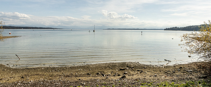 Starnberger See mit der Roseninsel Feldafing