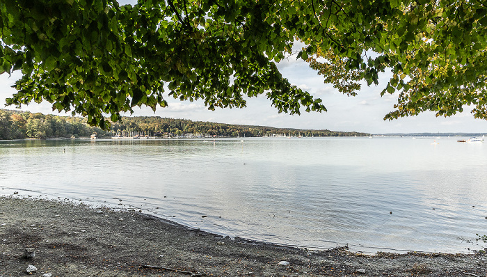 Blick von der Roseninsel: Starnberger See Feldafing