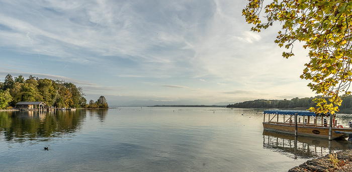 Starnberger See mit der Roseninsel Feldafing