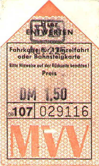 München MVV-Einzelfahrkarte