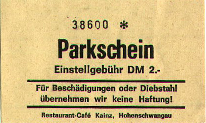Schwangau Parkschein