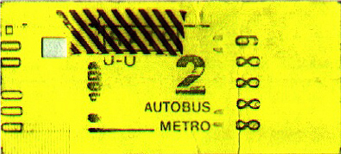 Paris Metro-Fahrkarte 27./31.7./2.8.