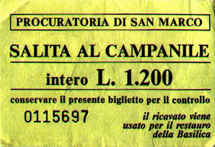 Campanile di San Marco Venedig 1985