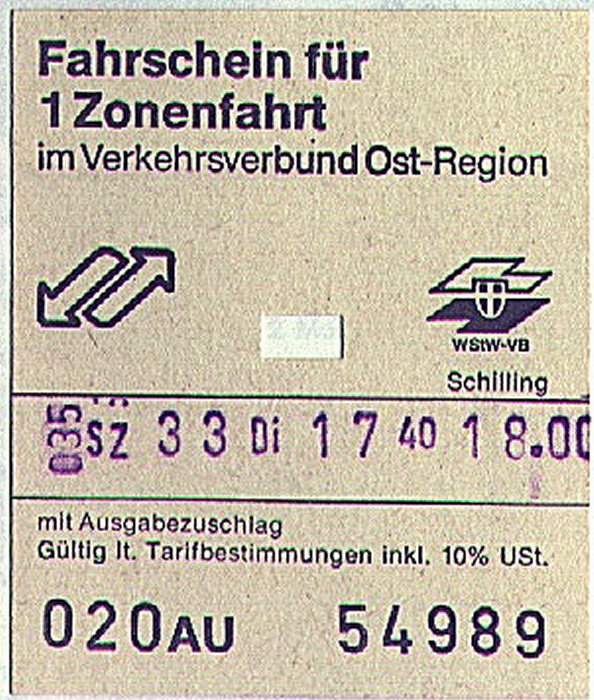 Wien Einfachfahrschein