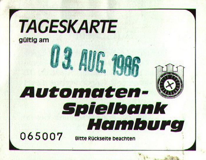 Tageskarte Automaten-Spielbank Hamburg
