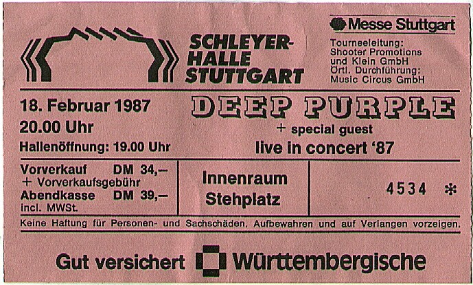Stuttgart H.-M.-Schleyer-Halle: Deep Purple