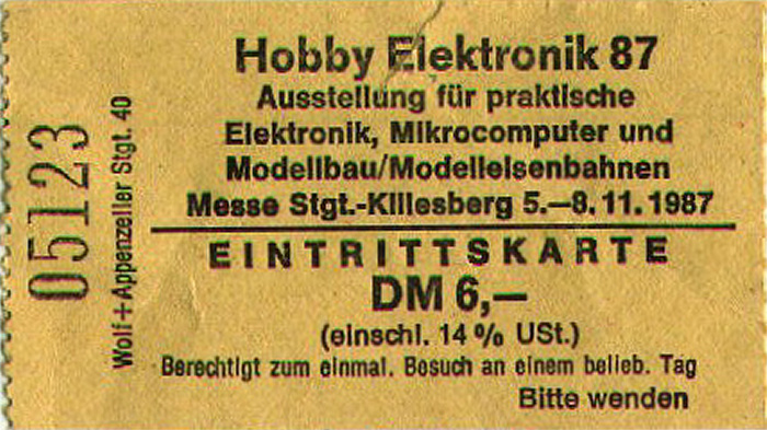 Stuttgart Messe Killesberg: Hobby Elektronik 87