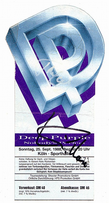 Köln Sporthalle: Deep Purple