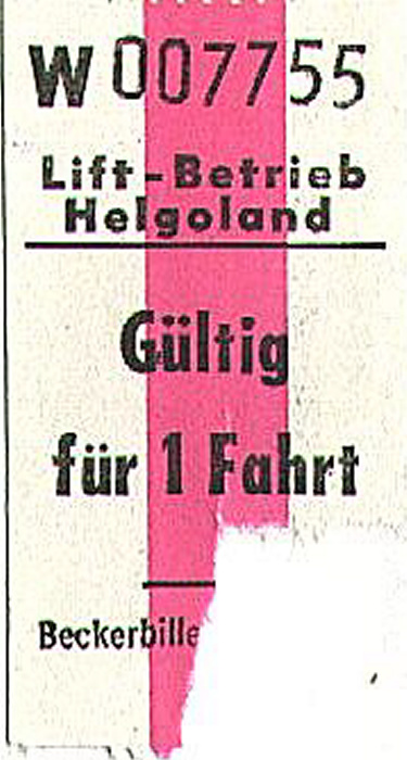 Helgoland Lift Unterland - Oberland