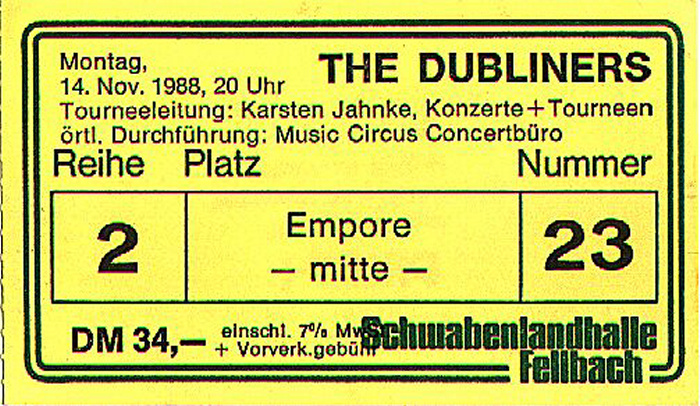 Fellbach Schwabenlandhalle: The Dubliners