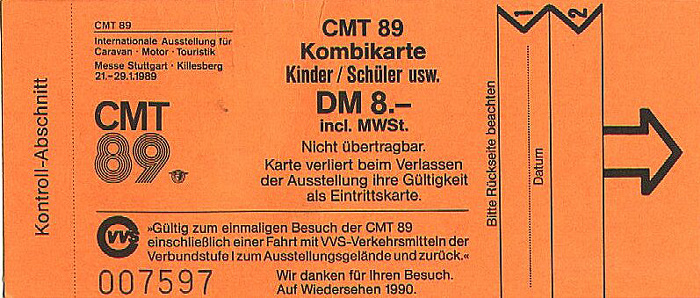 Stuttgart Messe Killesberg: CMT 89