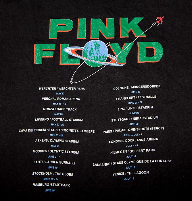 Neckarstadion: Pink Floyd Stuttgart Tour-T-Shirt
