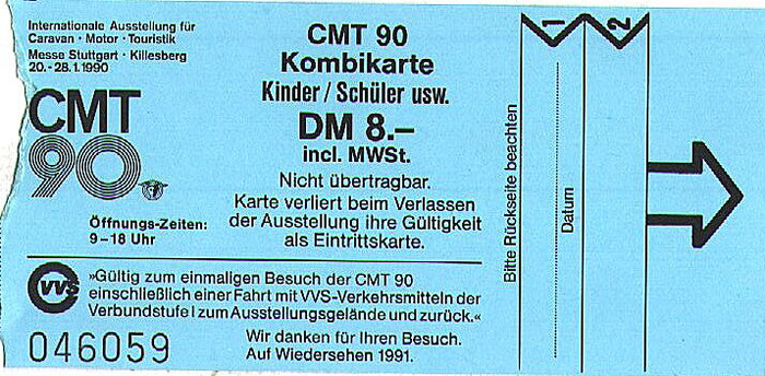 Stuttgart Messe Killesberg: CMT 90