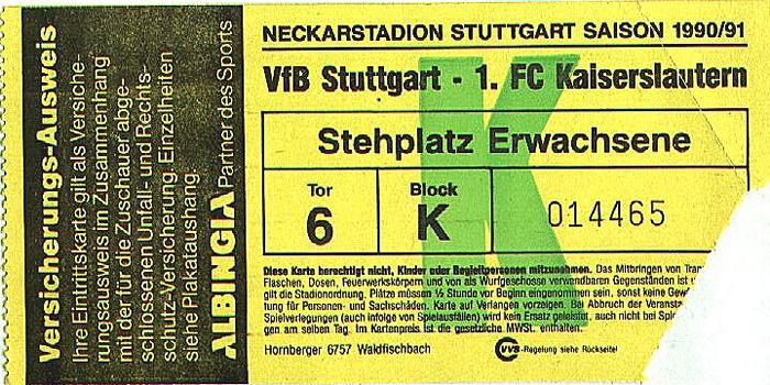 Neckarstadion: VfB Stuttgart - 1. FC Kaiserslautern Mercedes-Benz Arena