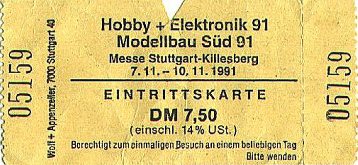 Stuttgart Messe Killesberg: Hobby + Elektronik 91
