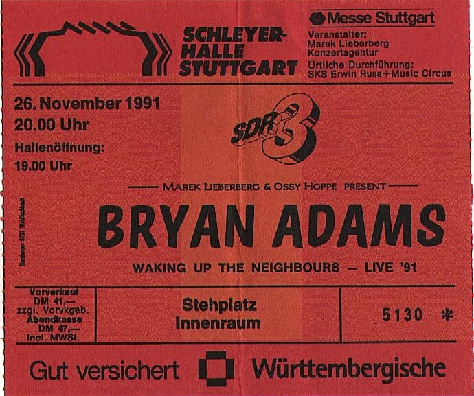 Stuttgart H.-M.-Schleyer-Halle: Bryan Adams