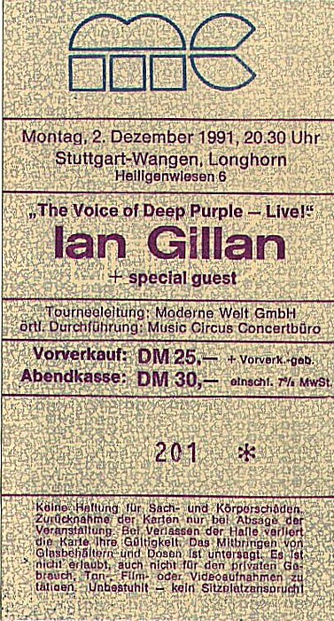 Stuttgart Longhorn: Ian Gillan