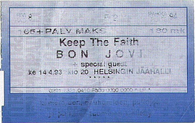 Helsinki Helsingin Jäähalli: Bon Jovi
