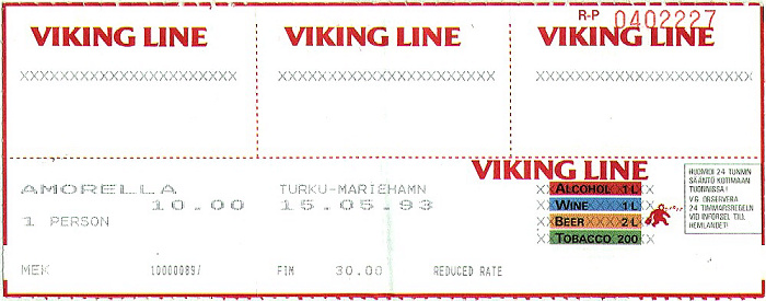 Ticket Fähre Turku - Mariehamn