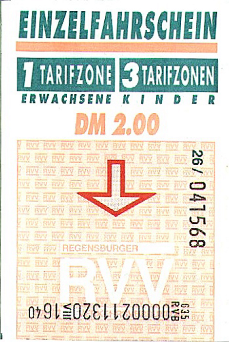 Regensburg Busfahrkarte