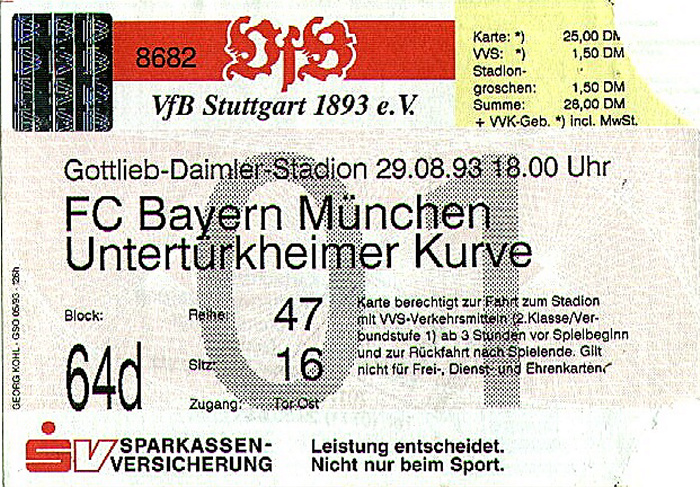 Stuttgart Gottlieb-Daimler-Stadion: Bundesligaspiel VfB - FC Bayern München Mercedes-Benz Arena