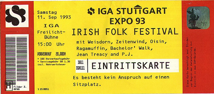 Stuttgart IGA-Freilichtbühne: Irish Folk Festival (Internationale Gartenbauaustellung 93)