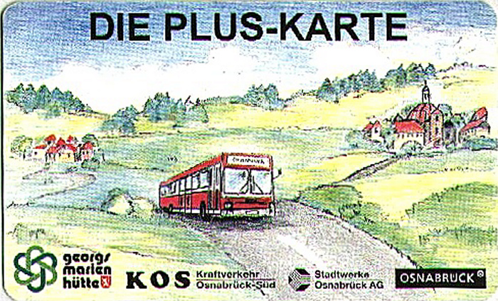 Bus-Monatskarte Osnabrück / Holzhausen (Vorderseite) 10-11/93