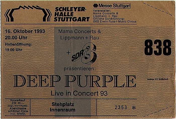 Stuttgart H.-M.-Schleyer-Halle: Deep Purple