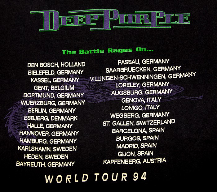 Westfalenhalle: Deep Purple Dortmund Tour-T-Shirt