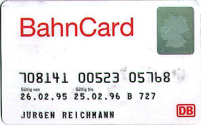 Osnabrück BahnCard 26.2.95 - 25.2.96