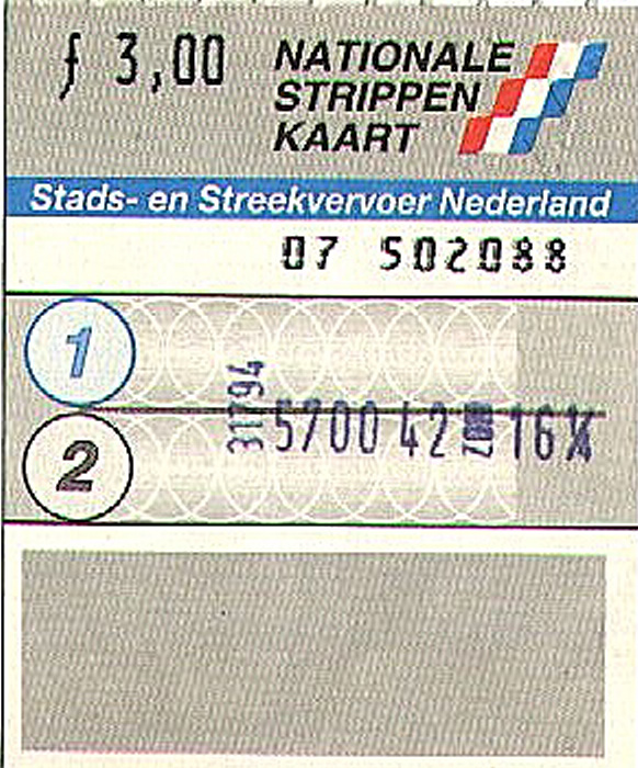 Amsterdam Bus-/Straßenbahn-Fahrkarte 21./22.10.