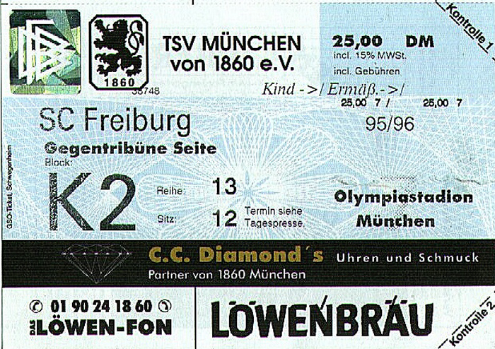 München Olympiastadion: Bundesligaspiel TSV 1860 - SC Freiburg
